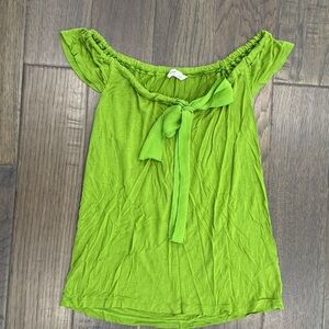 Old Navy Green Tie Front Blouse